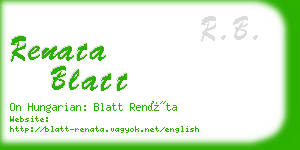 renata blatt business card